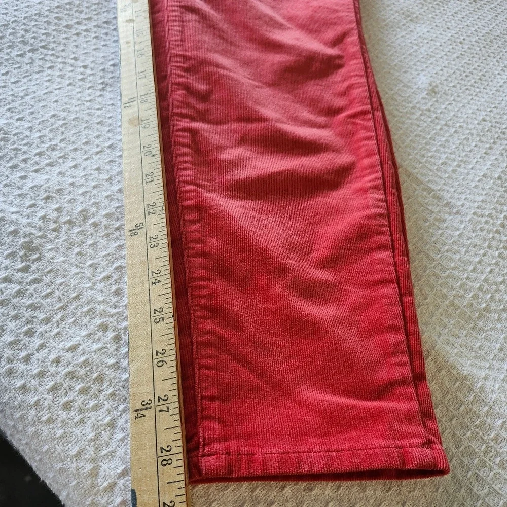 Talbots Red Corduroy Jeggings Vibrant Maximalist Dopamine Bold Skinny NWT 12